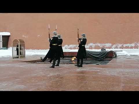Видео: Смена караула у вечного огня в Москве!