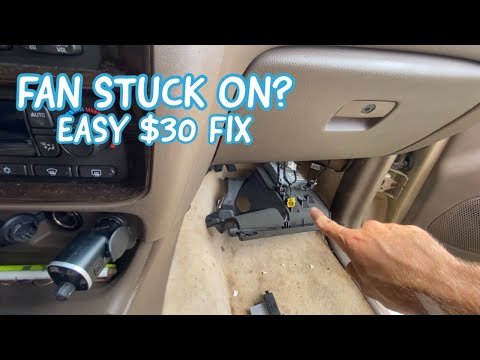Видео: Как исправить застрявший вентилятор кондиционера, когда автомобиль выключен: GMC Envoy, Chevrolet...