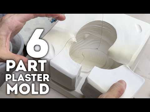 Видео: Гипсовая форма из 6 частей — мини-кружка «Мурена» от формы до первой отливки