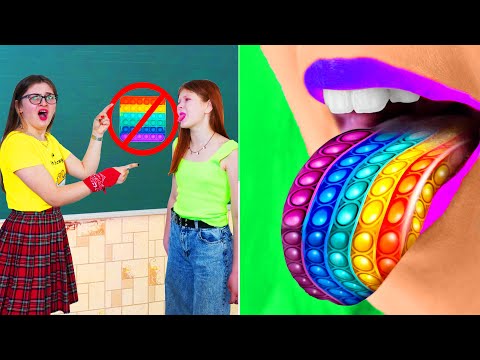 Видео: Как Пронести в Класс Pop It и Simple Dimple || Смешные Ситуации с Антистрессами