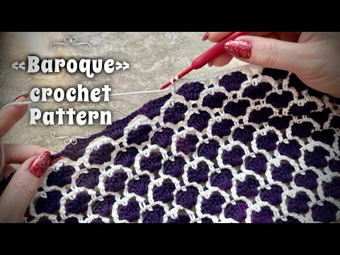 Видео: ВЯЖЕМ КРАСИВЕЙШИЙ УЗОР КРЮЧКОМ «BAROQUE» 🌟🌟🌟🌟🌟КРЮЧКОМ / BEAUTIFUL CROCHET PATTERN