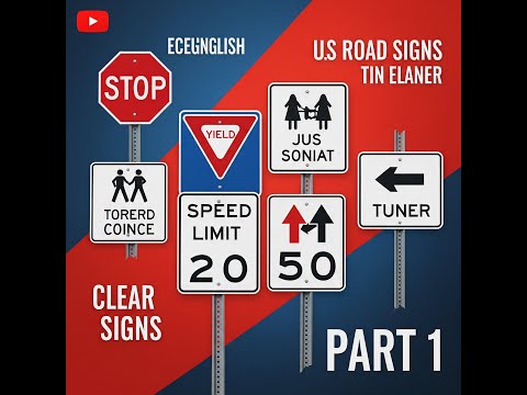 Видео: US Road Signs Explained in English (Part 1) | Подробное объяснение дорожных знаков США