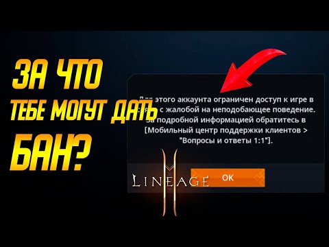 Видео: Lineage 2m: ЗА ЧТО МОГУТ ЗАБАНИТЬ? КАК НЕ ПОЛУЧИТЬ БАН в Лайнедж 2м