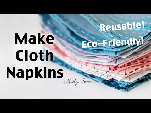 Видео: Как сделать тканевые салфетки со скошенными углами