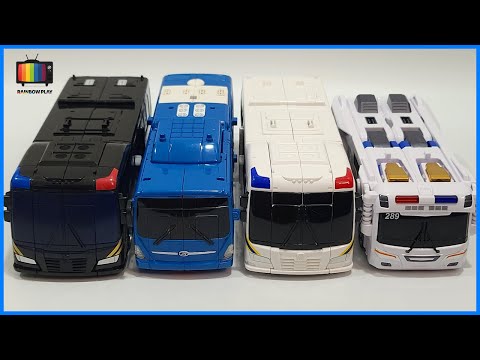 Видео: [Коллекция] Metalcardbots Hello Carbot Blue Cop Trinity K-Cops All-Star Road Saver Bus Team Колле...