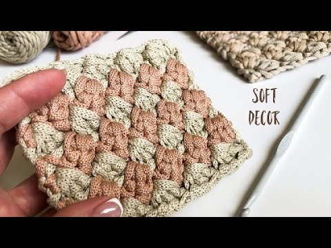 Видео: Простой разноцветный узор для новичков | Soft Decor - Татьяна Чакур