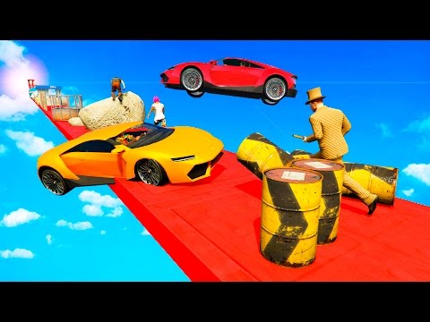 Видео: БЕЗУМНАЯ ТРОПА СМЕРТИ С БЕГУНАМИ И ЛЕТАЮЩИМИ МАШИНАМИ! (GTA 5 Смешные моменты)