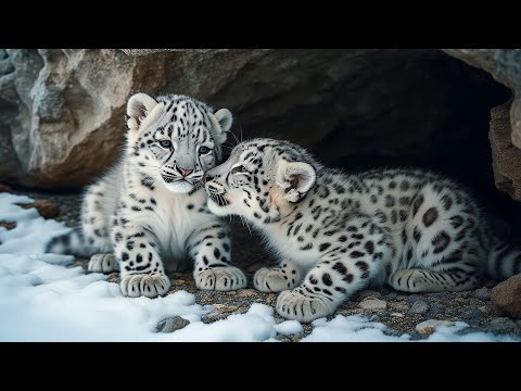 Видео: Что случилось с редким снежным барсом? Увидеть его детей — шанс раз в жизни!