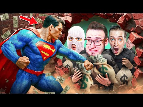Видео: СУПЕРМЕН vs 4 ВОРА! НИКОГДА НЕ ПЫТАЙТЕСЬ ОГРАБИТЬ СУПЕРГЕРОЯ! ВСЕ ПОШЛО НЕ ПО ПЛАНУ! (Robbing Time)