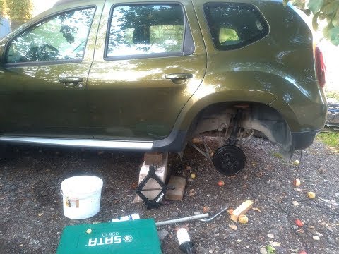 Видео: Renault Duster/Kaptur: Замена втулок и стоек стабилизатора