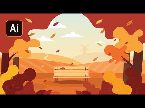 Видео: Осенняя Иллюстрация в Adobe Illustrator