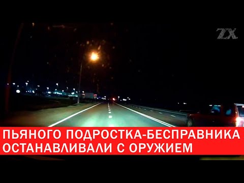 Видео: Пьяного подростка-бесправника останавливали с оружием | Зона Х