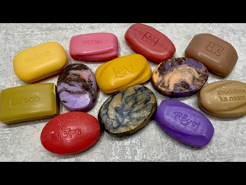 Видео: Dry soap cutting 💖💜🤎💛/ Сухое яркое мыло / ASMR