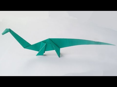 Видео: 🦕Динозавр Диплодок оригами 🎯 Origami Diplodocus Dinosaur