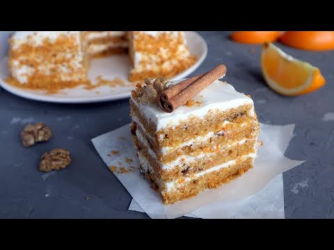 Видео: Морковный торт со сметанным кремом|Carrot Cake|Шикарный и Оочень Вкусный!