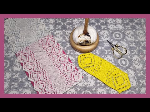 Видео: МК.Ажурный узор-кайма для шарфа и не только. Сеам Alpaca d’Italia.