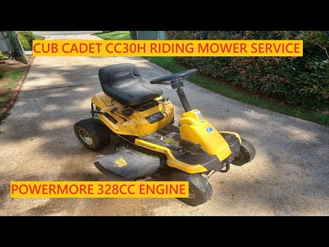 Видео: Ежегодное обслуживание газонокосилки-самосвала Cub Cadet CC30H | Двигатель Powermore 328 куб. см