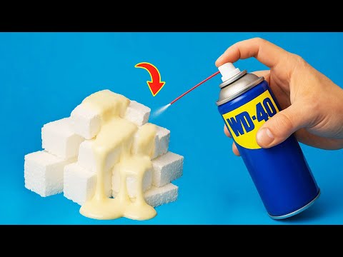 Видео: Почему я этого не знал! Распылите WD-40 на пенопласт и почините любой сломанный пластик