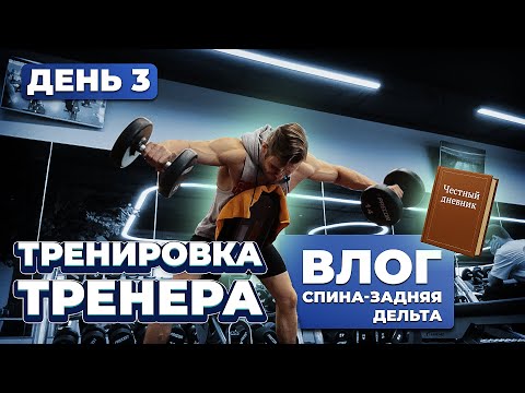 Видео: День 3 // Спина - задняя дельта // Честный влог: как тренируется тренер?