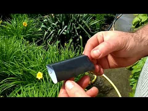 Видео: Шланг "Туман". Год спустя. Быстрый и дешевый ремонт без специальных фитингов.Spray watering hose.