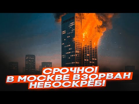 Видео: 🛑 СРОЧНО! УДАР ПРЯМО по ЦЕНТРУ МОСКВЫ — ВЗОРВАН НЕБОСКРЁБ! ДРОНЫ ПРОБИЛИ ПВО РФ!