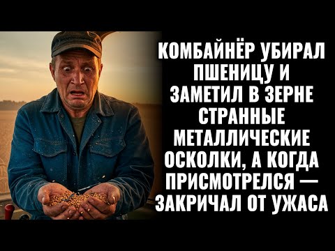 Видео: Комбайнёр заметил в зерне странные металлические осколки, а когда присмотрелся — закричал от ужаса