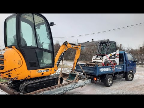 Видео: Первая работа на мини-экскаваторе JCB 8018 CTS