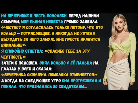 Видео: Невеста унизила меня на помолвке, сказав, что выходит замуж ради кольца, — и думала, что это шутка…