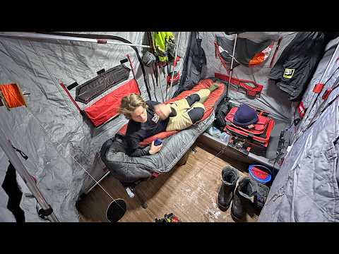 Видео: Ледовый кемпинг в новой небольшой палатке