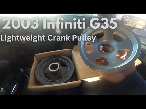 Видео: Установка облегченного шкива коленчатого вала и переднего главного сальника Infiniti G35 2003–200...