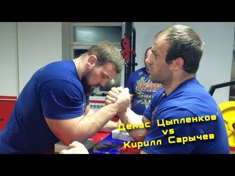Видео: Сарычев против Цыпленкова! Первый поединок по армрестлингу!
