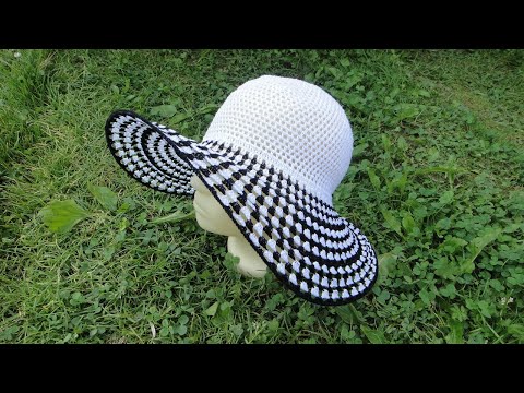 Видео: Летняя шляпа крючком. Crochet hat