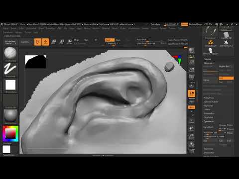 Видео: Скульптинг Головы девушки в программе ZBrush часть 6