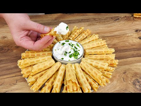 Видео: Как испечь картофельные вафли в вафельнице. Рецепт простой, а получается вкусная закуска.