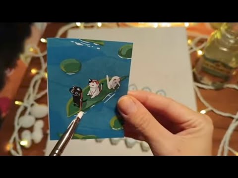 Видео: АСМР 🌿 Рисуем картину 😻😻😻