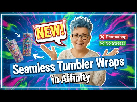 Видео: НОВИНКА! Бесшовные обертки для стаканов в Affinity (без фотошопа, без стресса)