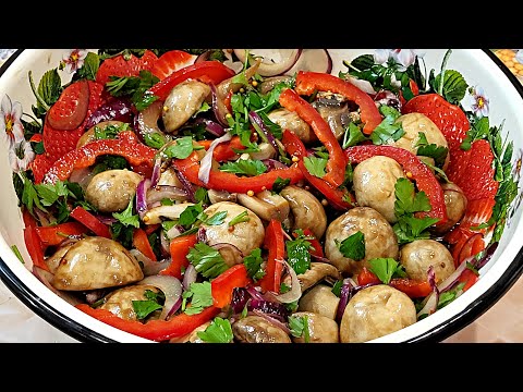 Видео: Маринованные ШАМПИНЬОНЫ за 5 минут! Быстрый и вкусный рецепт.