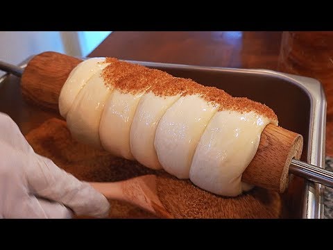 Видео: корица дымоход торт - корейская уличная еда