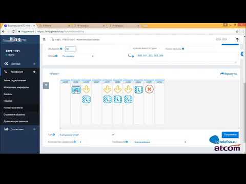Видео: Расширенные настройки облачной АТС Hive с IP телефонами ATCOM