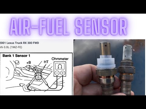 Видео: 2001 Lexus RX 300 Датчик воздуха/топлива, ряд 1, датчик 1 (P1130)
