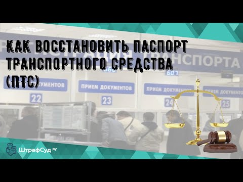 Видео: Как восстановить паспорт транспортного средства (ПТС)