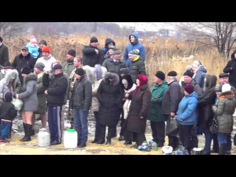 Видео: Свято Водохреща в Білокуракине, пляж р.Біла, 19.01.2016