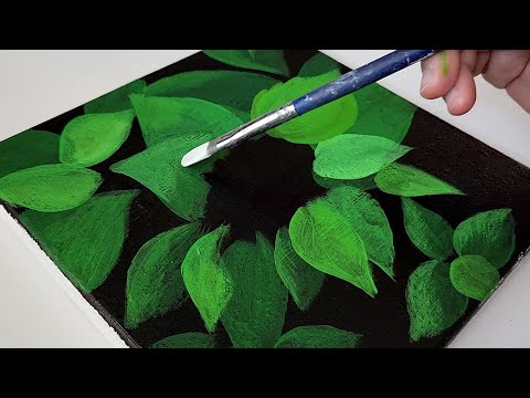 Видео: Легкий способ нарисовать цветы супа / акриловые краски