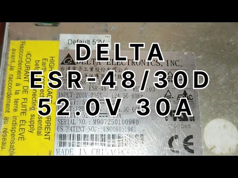 Видео: Підняття напруги DELTA ESR - 48/30D 52.0V 30A