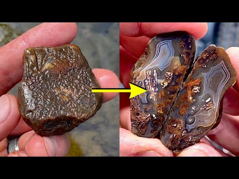 Видео: Беру речные камни и распиливаю их пилой!