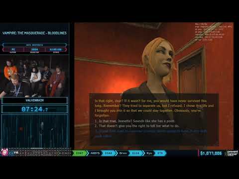 Видео: AGDQ 2020 Официальный Русскоязычный Рестрим. Vampire: The Masquerade - Bloodlines