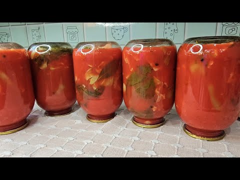Видео: Пальчики оближешь зимой! Капуста в томатном соке на зиму! Самый простой способ приготовления!