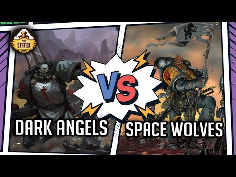 Видео: Dark Angels vs Space Wolves I Играем | 1250pts I Warhammer 40000