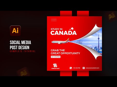 Видео: Дизайн постов для социальных сетей в Adobe Illustrator | Дизайн постов для консультирования | Обу...