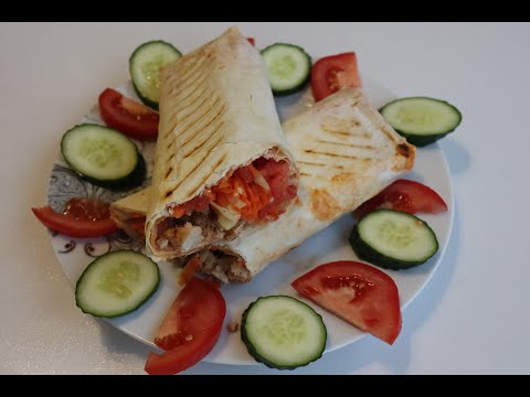 Видео: Шаурма с курицей - очень вкусно!